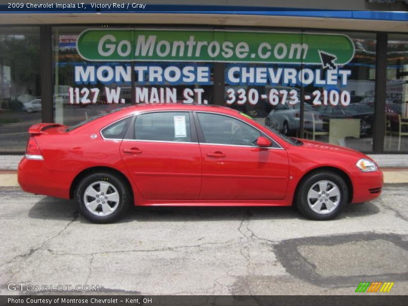 Victory Red / Gray 2009 Chevrolet Impala LT