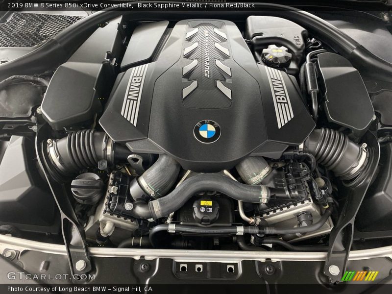 Black Sapphire Metallic / Fiona Red/Black 2019 BMW 8 Series 850i xDrive Convertible