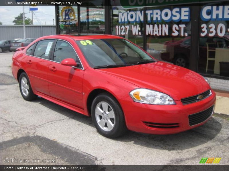 Victory Red / Gray 2009 Chevrolet Impala LT