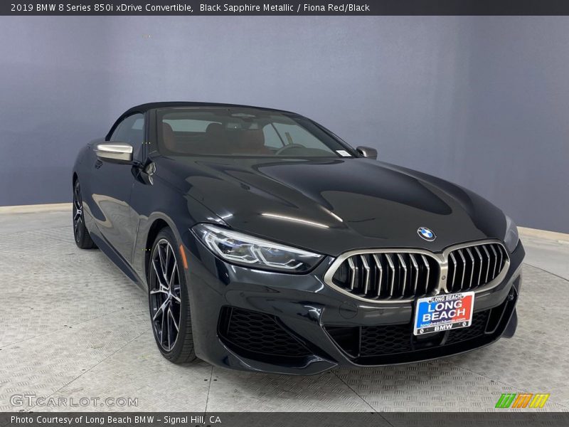 Black Sapphire Metallic / Fiona Red/Black 2019 BMW 8 Series 850i xDrive Convertible
