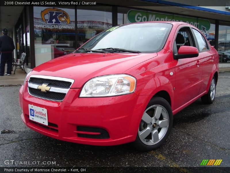 Victory Red / Charcoal 2008 Chevrolet Aveo LS Sedan