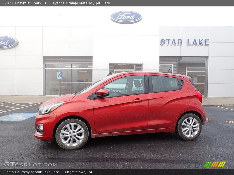 Cayenne Orange Metallic / Jet Black 2021 Chevrolet Spark LT