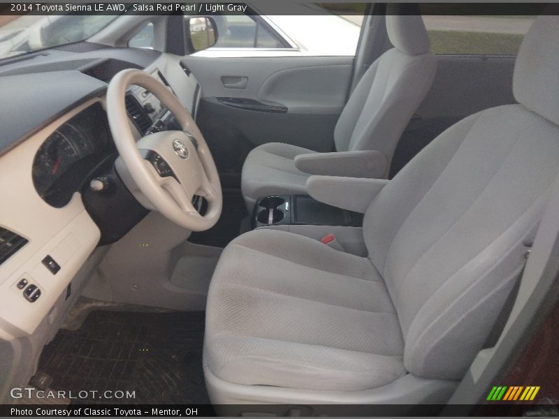 Salsa Red Pearl / Light Gray 2014 Toyota Sienna LE AWD