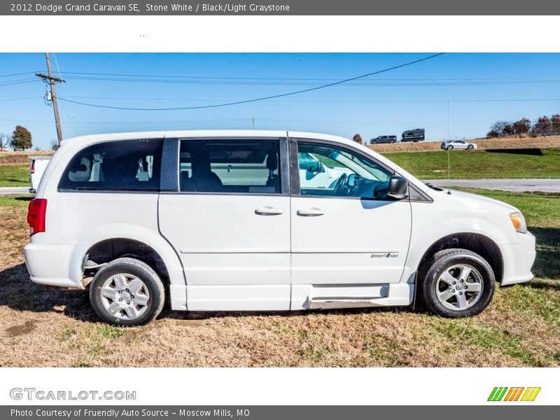 Stone White / Black/Light Graystone 2012 Dodge Grand Caravan SE