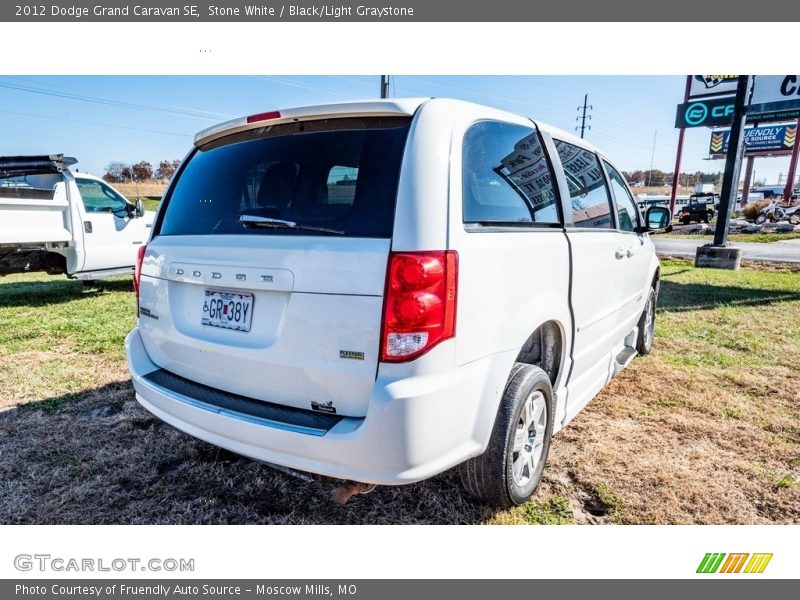 Stone White / Black/Light Graystone 2012 Dodge Grand Caravan SE