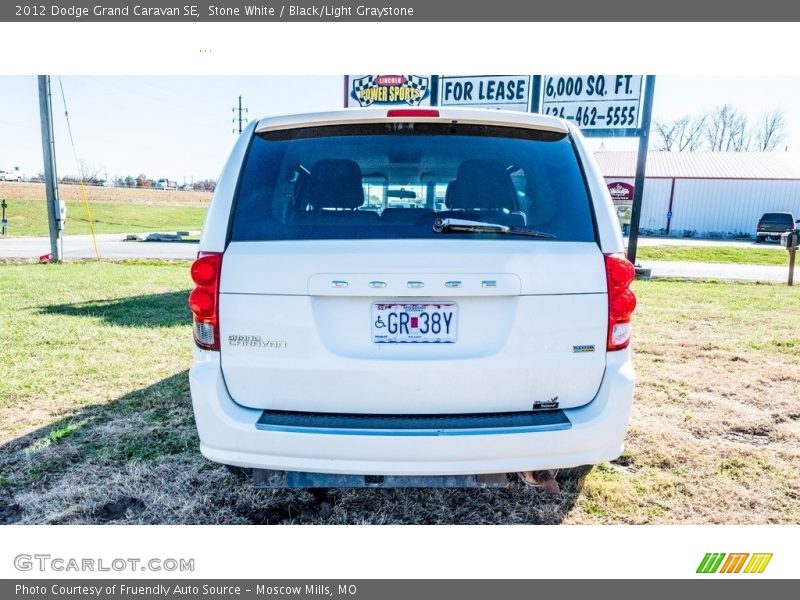 Stone White / Black/Light Graystone 2012 Dodge Grand Caravan SE