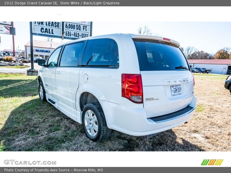 Stone White / Black/Light Graystone 2012 Dodge Grand Caravan SE