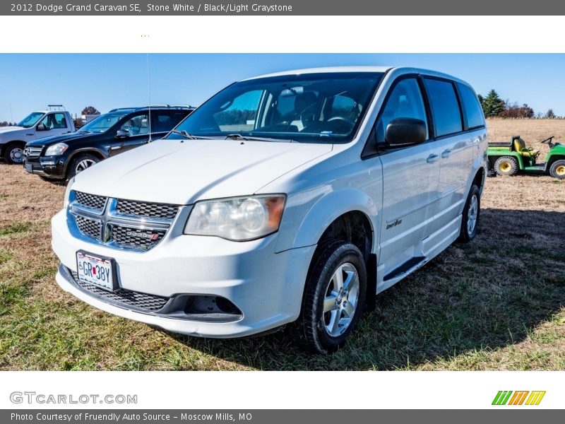Stone White / Black/Light Graystone 2012 Dodge Grand Caravan SE