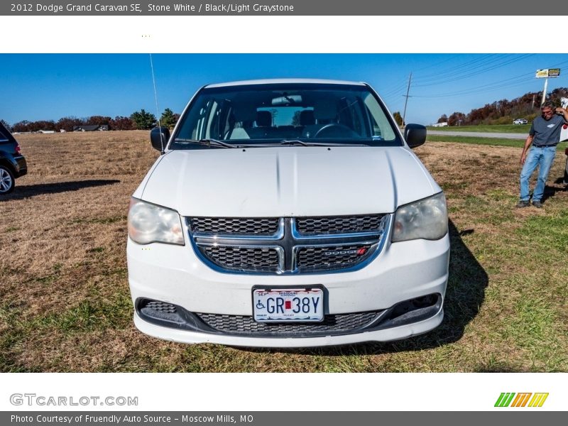Stone White / Black/Light Graystone 2012 Dodge Grand Caravan SE