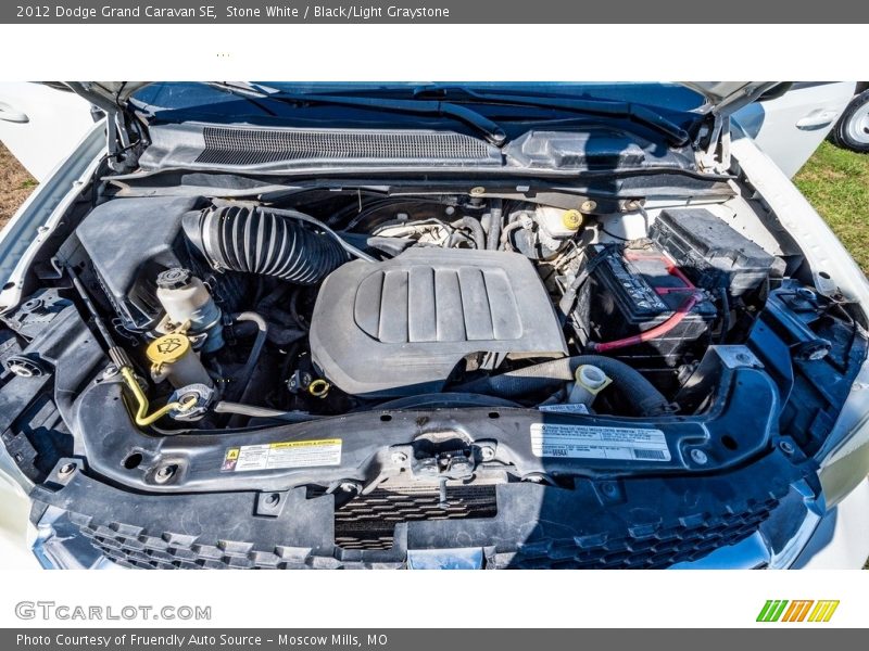 Stone White / Black/Light Graystone 2012 Dodge Grand Caravan SE