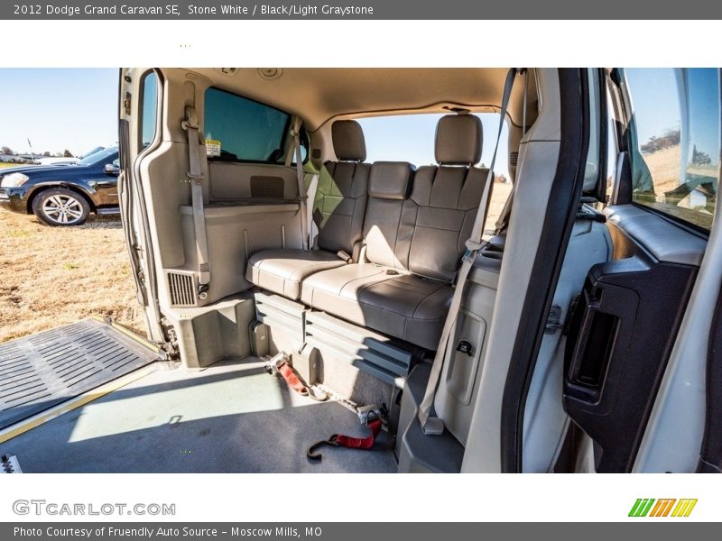 Stone White / Black/Light Graystone 2012 Dodge Grand Caravan SE