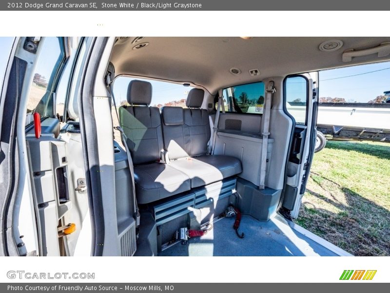 Stone White / Black/Light Graystone 2012 Dodge Grand Caravan SE