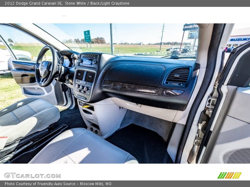 Stone White / Black/Light Graystone 2012 Dodge Grand Caravan SE