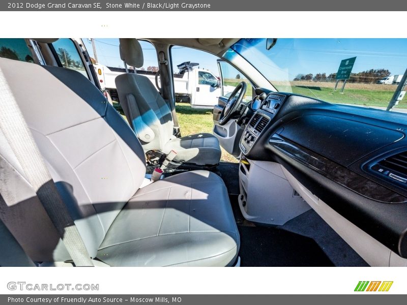 Stone White / Black/Light Graystone 2012 Dodge Grand Caravan SE