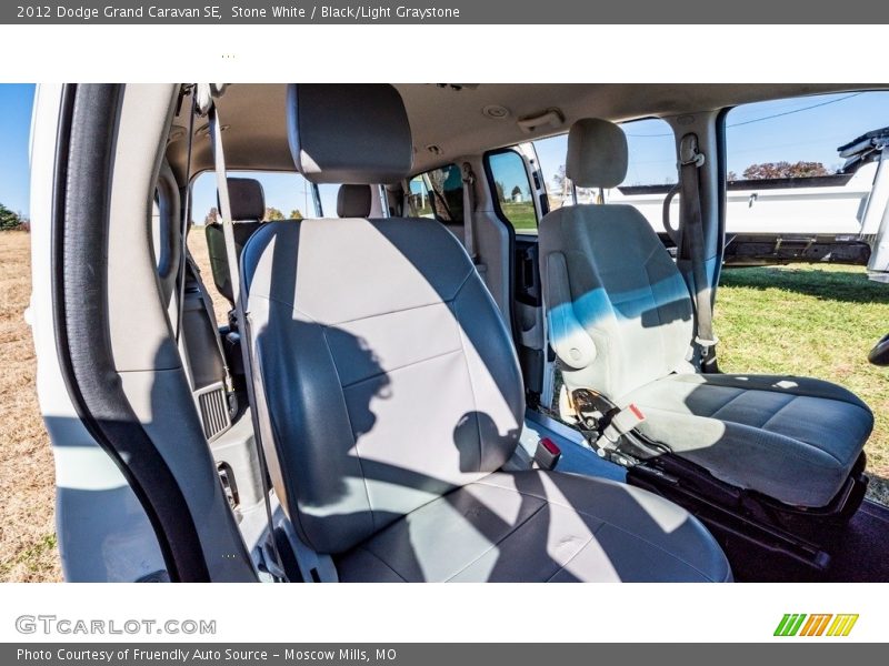 Stone White / Black/Light Graystone 2012 Dodge Grand Caravan SE