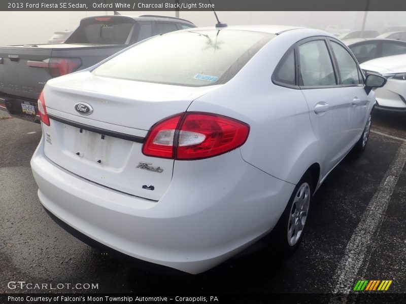 Oxford White / Charcoal Black/Light Stone 2013 Ford Fiesta SE Sedan