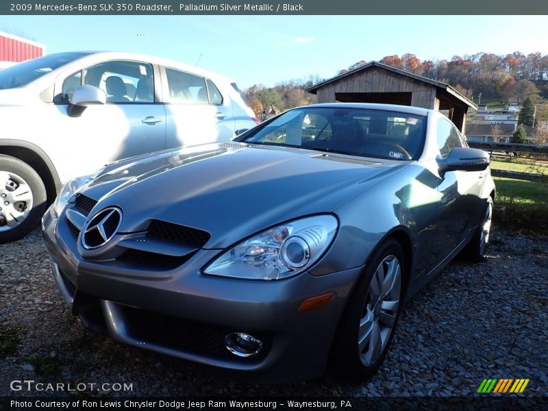 Palladium Silver Metallic / Black 2009 Mercedes-Benz SLK 350 Roadster