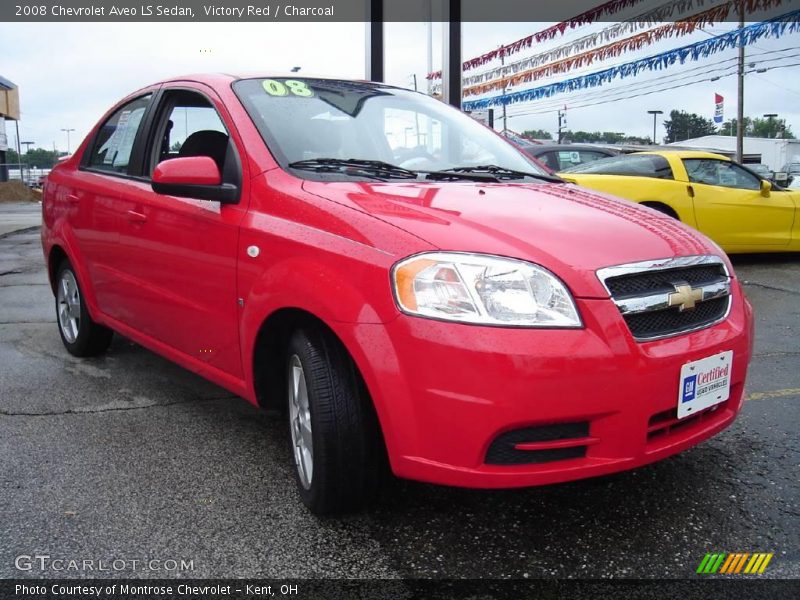 Victory Red / Charcoal 2008 Chevrolet Aveo LS Sedan
