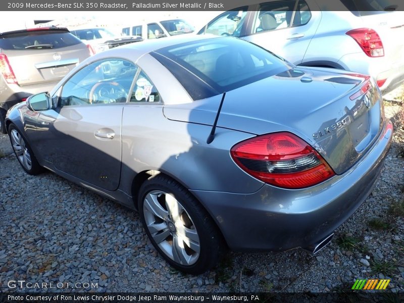 Palladium Silver Metallic / Black 2009 Mercedes-Benz SLK 350 Roadster