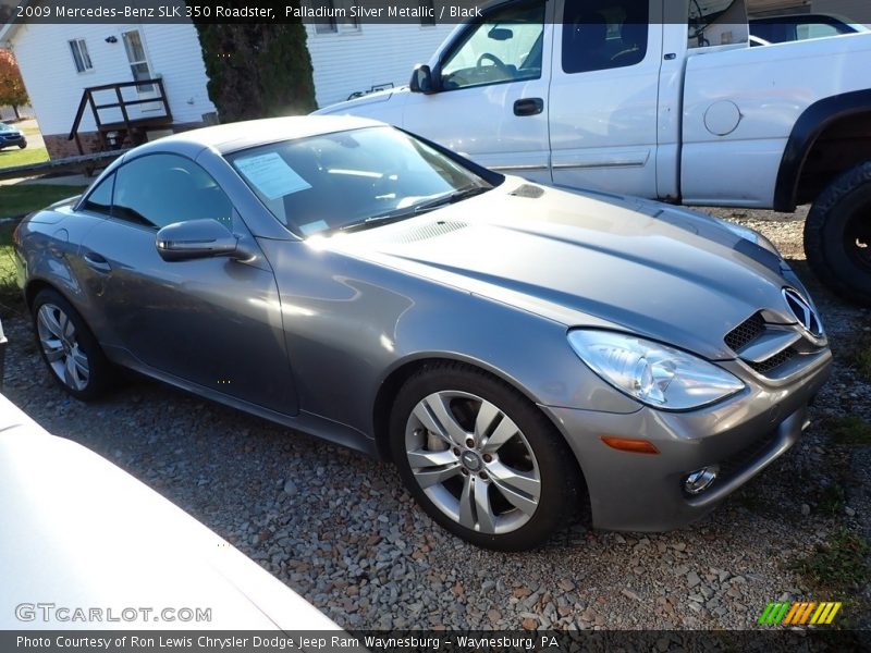 Palladium Silver Metallic / Black 2009 Mercedes-Benz SLK 350 Roadster