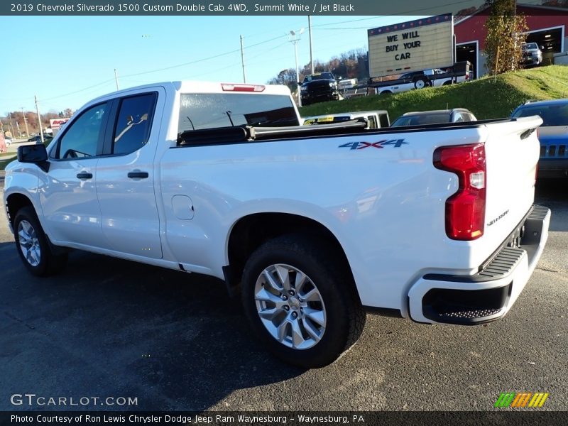 Summit White / Jet Black 2019 Chevrolet Silverado 1500 Custom Double Cab 4WD