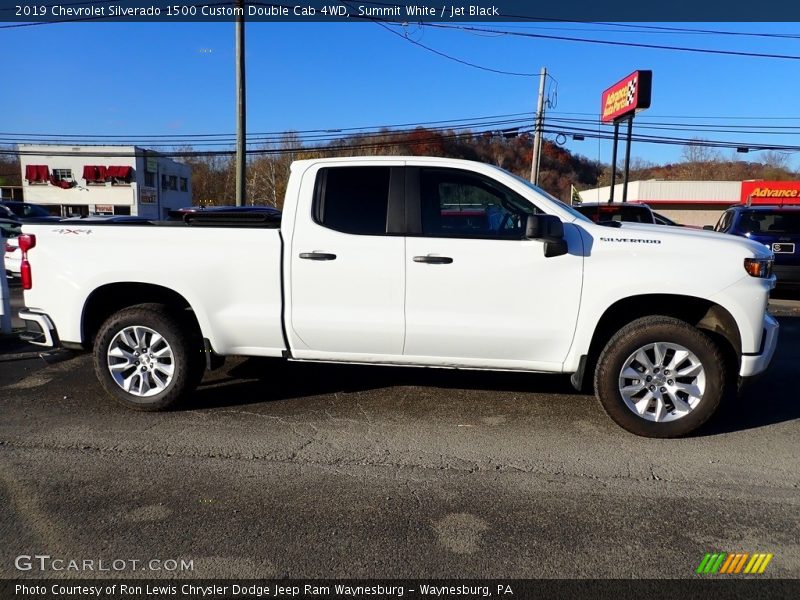 Summit White / Jet Black 2019 Chevrolet Silverado 1500 Custom Double Cab 4WD