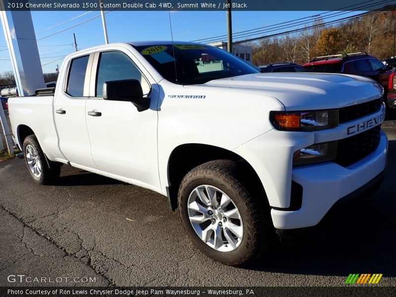 Summit White / Jet Black 2019 Chevrolet Silverado 1500 Custom Double Cab 4WD