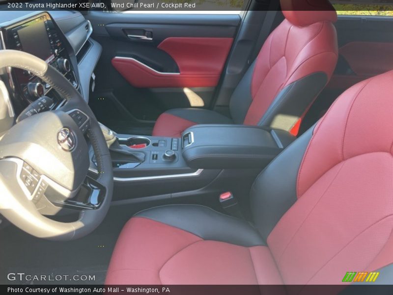 Wind Chill Pearl / Cockpit Red 2022 Toyota Highlander XSE AWD