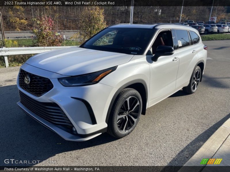 Wind Chill Pearl / Cockpit Red 2022 Toyota Highlander XSE AWD
