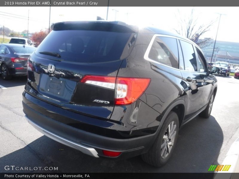 Crystal Black Pearl / Gray 2019 Honda Pilot EX AWD