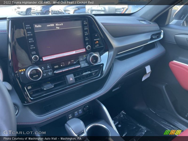 Wind Chill Pearl / Cockpit Red 2022 Toyota Highlander XSE AWD