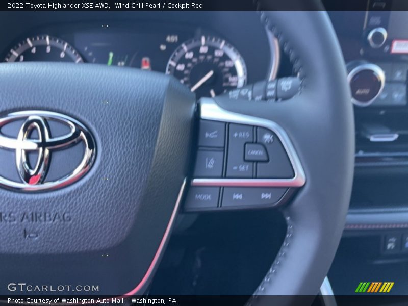 Wind Chill Pearl / Cockpit Red 2022 Toyota Highlander XSE AWD