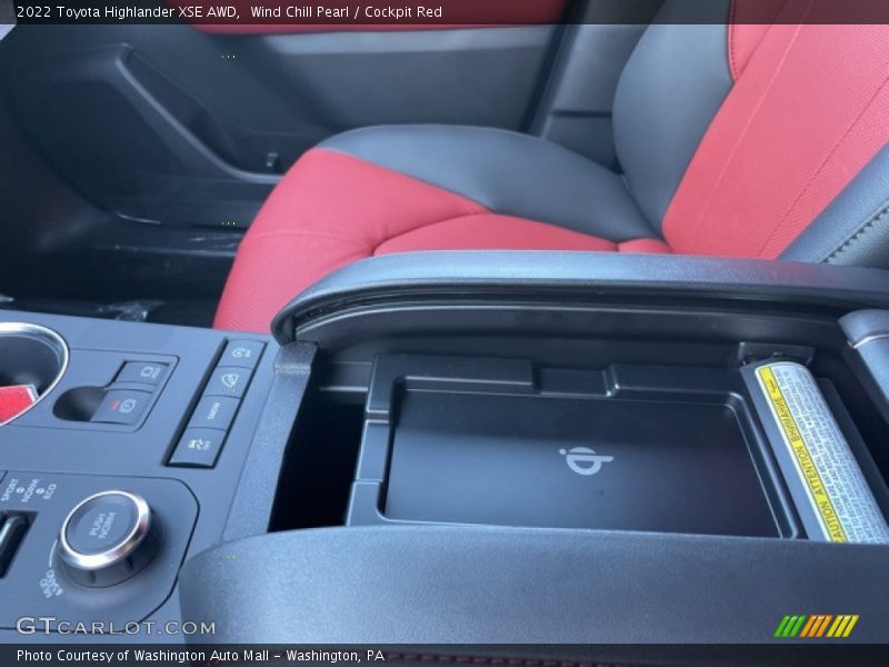 Wind Chill Pearl / Cockpit Red 2022 Toyota Highlander XSE AWD