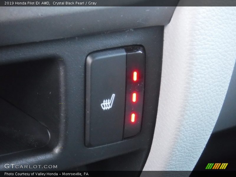 Crystal Black Pearl / Gray 2019 Honda Pilot EX AWD