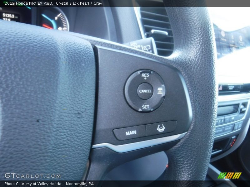 Crystal Black Pearl / Gray 2019 Honda Pilot EX AWD