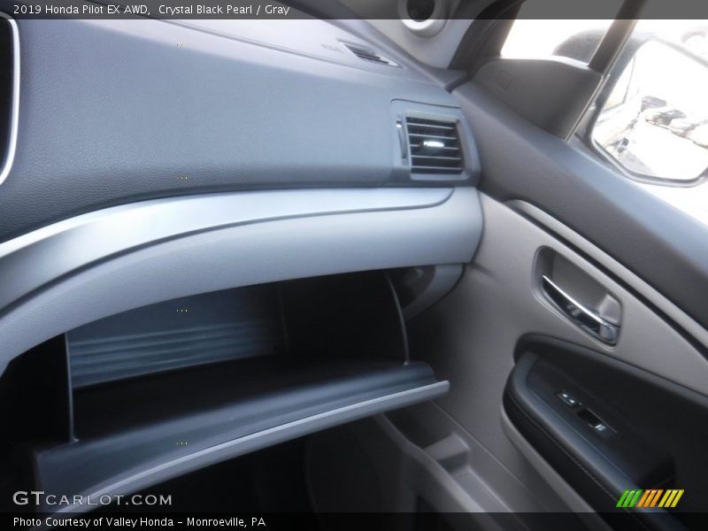 Crystal Black Pearl / Gray 2019 Honda Pilot EX AWD
