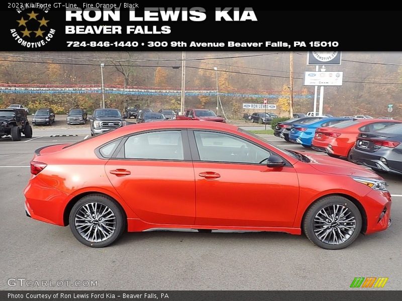 Fire Orange / Black 2023 Kia Forte GT-Line