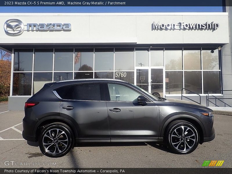 Machine Gray Metallic / Parchment 2023 Mazda CX-5 S Premium AWD