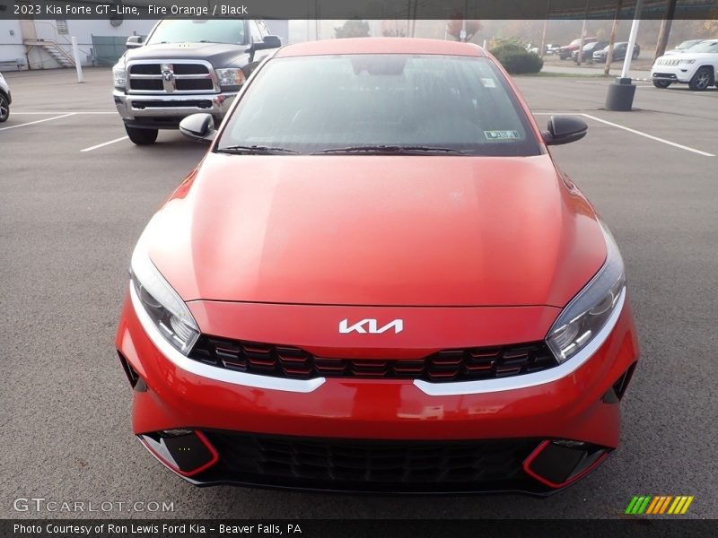 Fire Orange / Black 2023 Kia Forte GT-Line