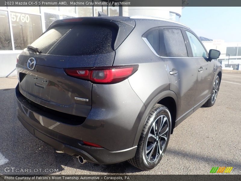 Machine Gray Metallic / Parchment 2023 Mazda CX-5 S Premium AWD