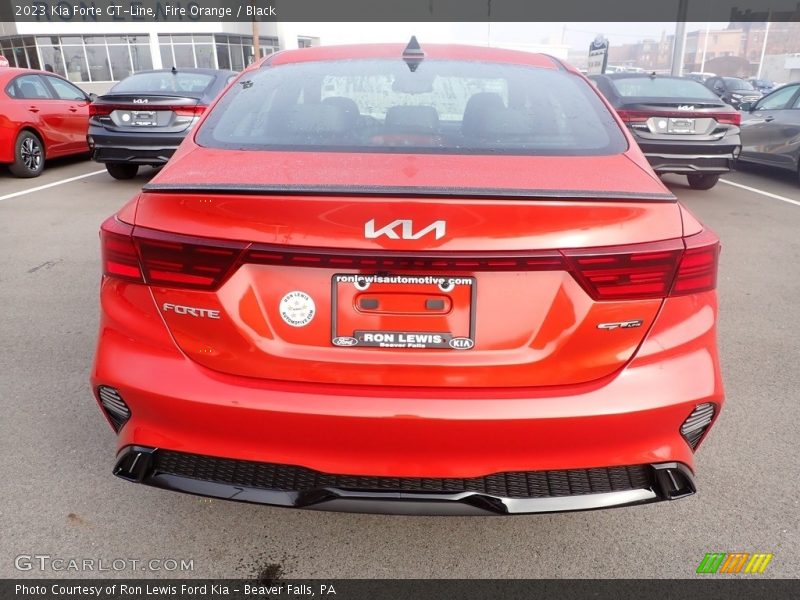 Fire Orange / Black 2023 Kia Forte GT-Line