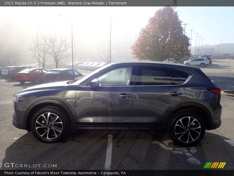 Machine Gray Metallic / Parchment 2023 Mazda CX-5 S Premium AWD