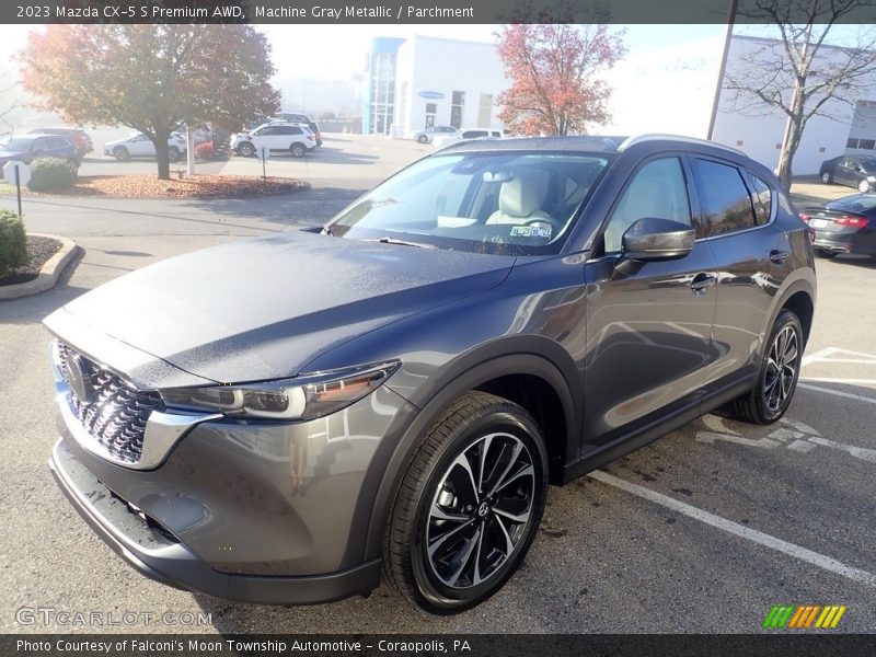 Machine Gray Metallic / Parchment 2023 Mazda CX-5 S Premium AWD
