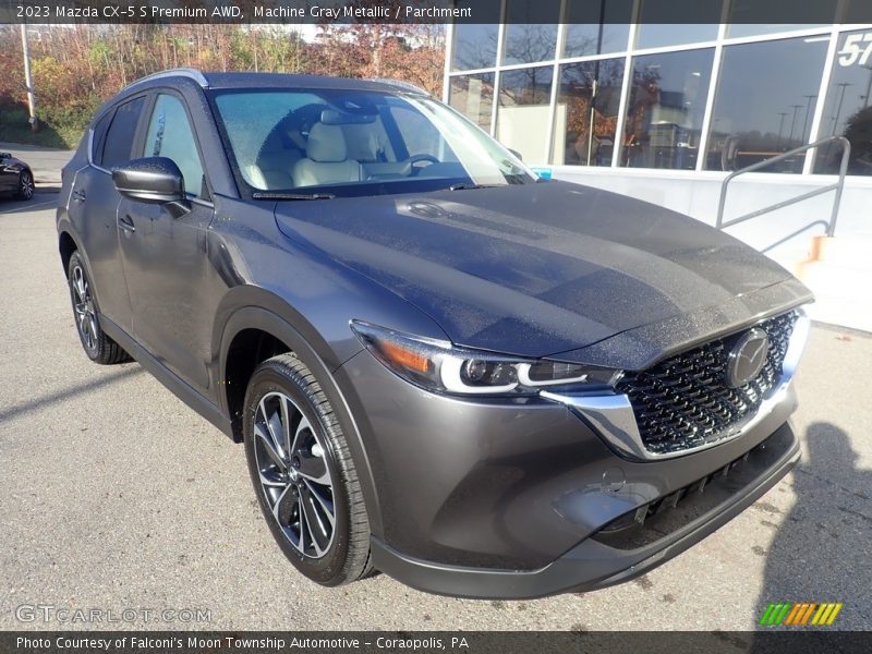 Machine Gray Metallic / Parchment 2023 Mazda CX-5 S Premium AWD