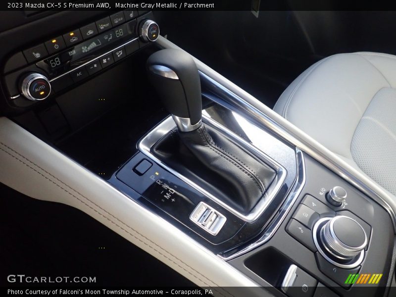 Machine Gray Metallic / Parchment 2023 Mazda CX-5 S Premium AWD