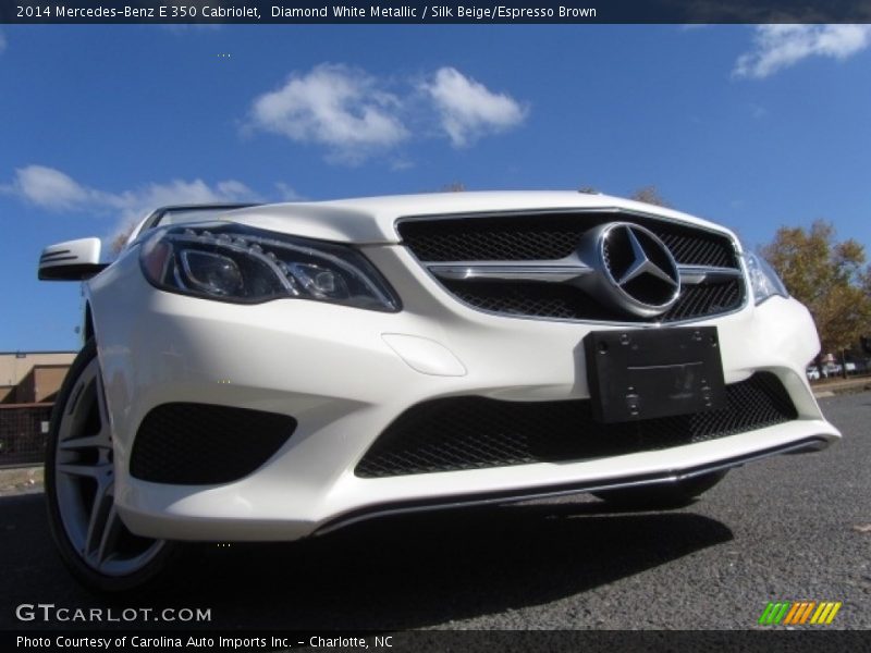 Diamond White Metallic / Silk Beige/Espresso Brown 2014 Mercedes-Benz E 350 Cabriolet