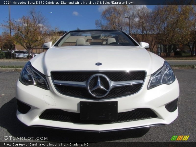 Diamond White Metallic / Silk Beige/Espresso Brown 2014 Mercedes-Benz E 350 Cabriolet