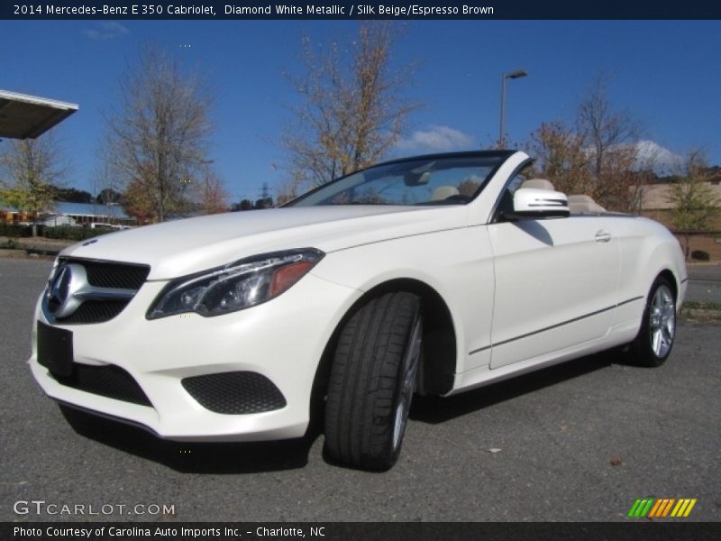 Diamond White Metallic / Silk Beige/Espresso Brown 2014 Mercedes-Benz E 350 Cabriolet