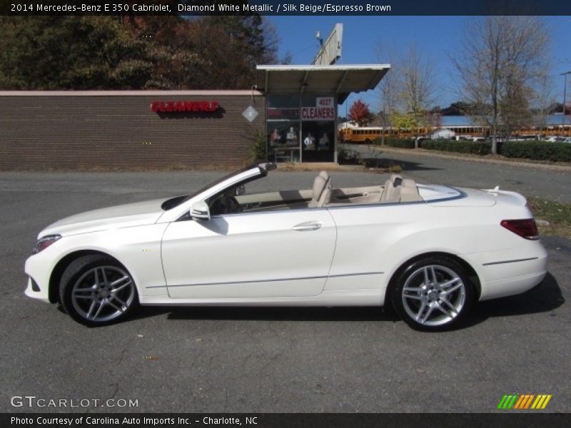 Diamond White Metallic / Silk Beige/Espresso Brown 2014 Mercedes-Benz E 350 Cabriolet