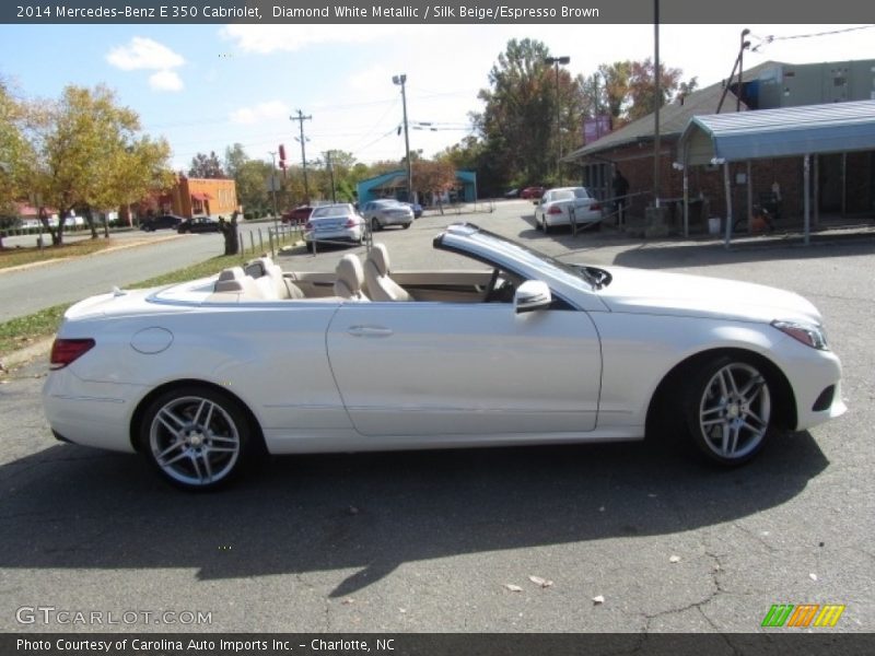 Diamond White Metallic / Silk Beige/Espresso Brown 2014 Mercedes-Benz E 350 Cabriolet